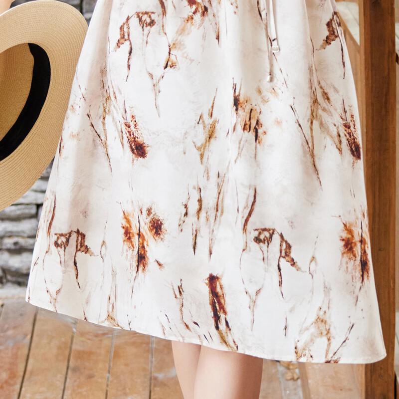 Pastel Women's Summer Elegant Printed V-Neck Midi Dress