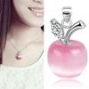 Girl Apple Shape Faux Opal Cubic Zirconia Pendant for Necklace AVE