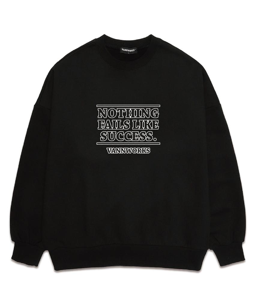 VANNWORKS Lettering Logo Oversized Sweatshirt (Vls0045) Black/White