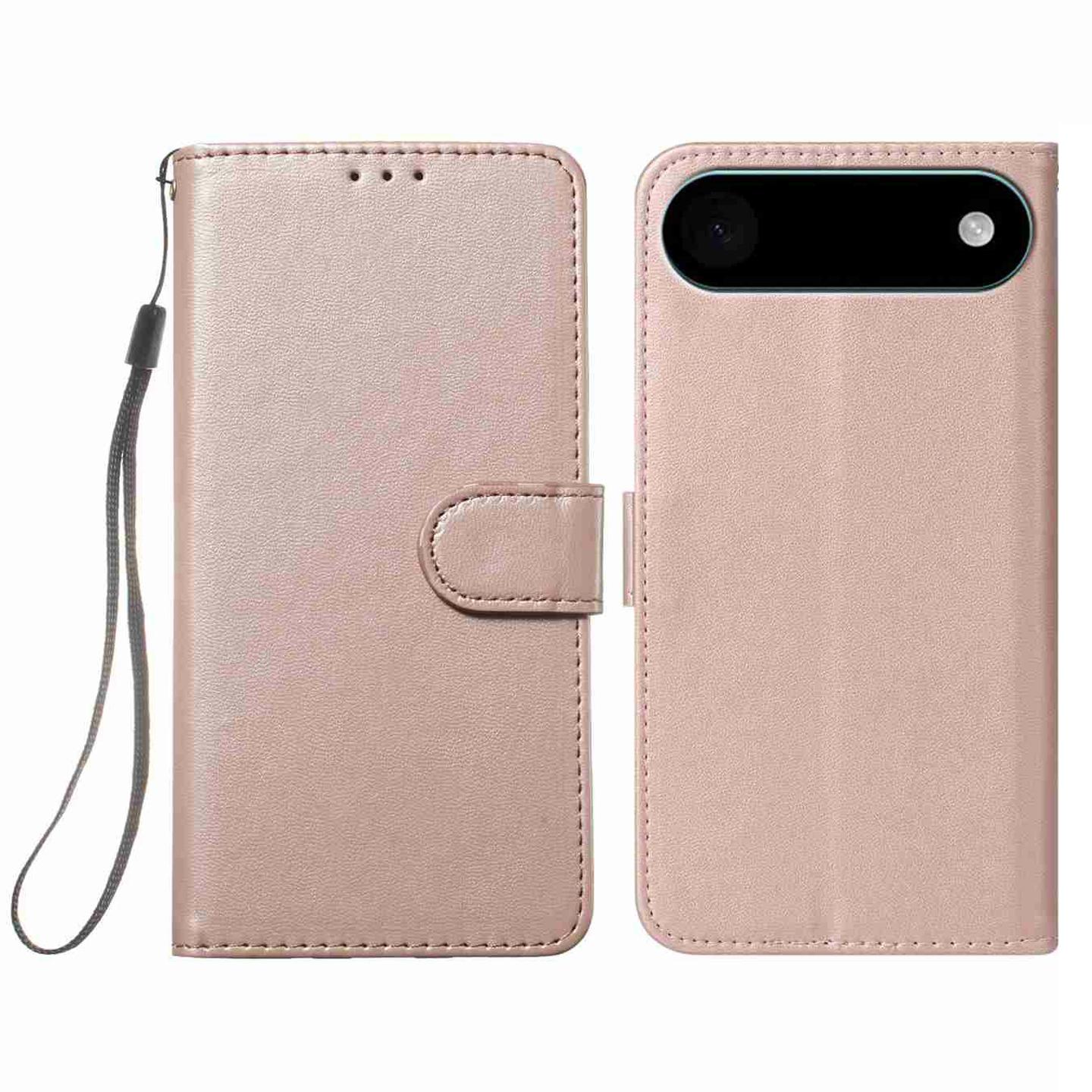 

For iPhone 17 Air Case PU Leather Flip Phone Cover Wallet Card Slot Holder Rose Gold