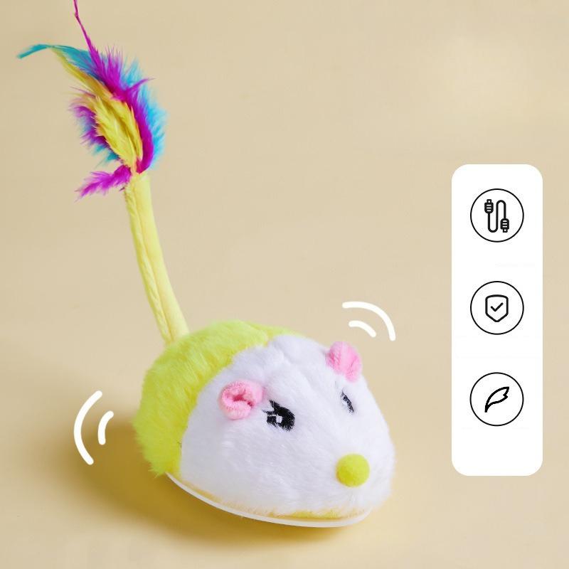

Interactive Cat Toys Pack, Automatic Moving Mouse Electronic Cat Toys for Indoor Cats, Mouse Hunt Cat Toy for Kitten
