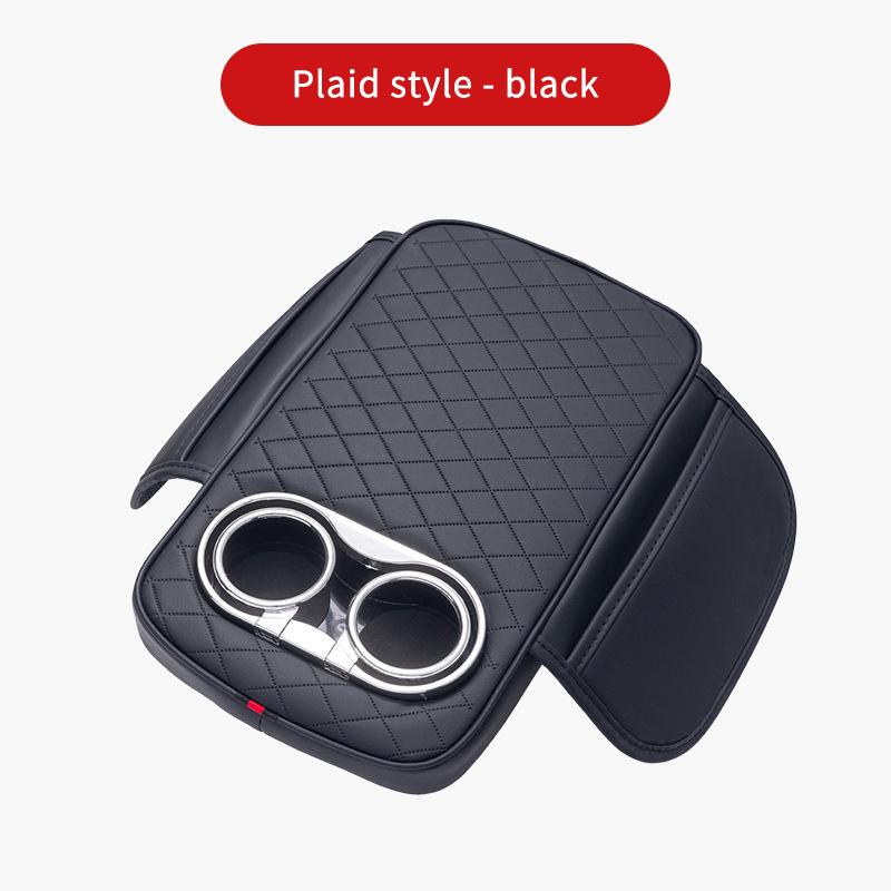 

Car Armrest Mat Center Console Armrest Cushion With Cup Holder Side Storage Organizer Bag Auto Arm Rest Box Elbow Support Pad