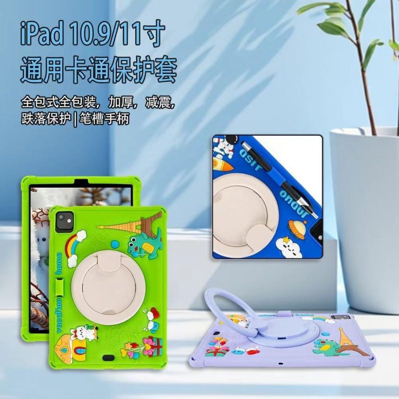 Shockproof IPad Case With Stand 11in Pro 10.9 10.2 9.7 Inch Tablets Silicone Cover Handle Strap