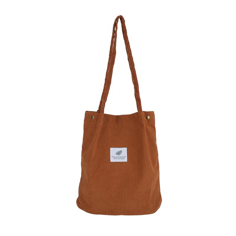 Borsa Tote da Donna Grande Capacità in Velluto a Coste Borsa a Mano per Viaggi Casual e Uso Quotidiano