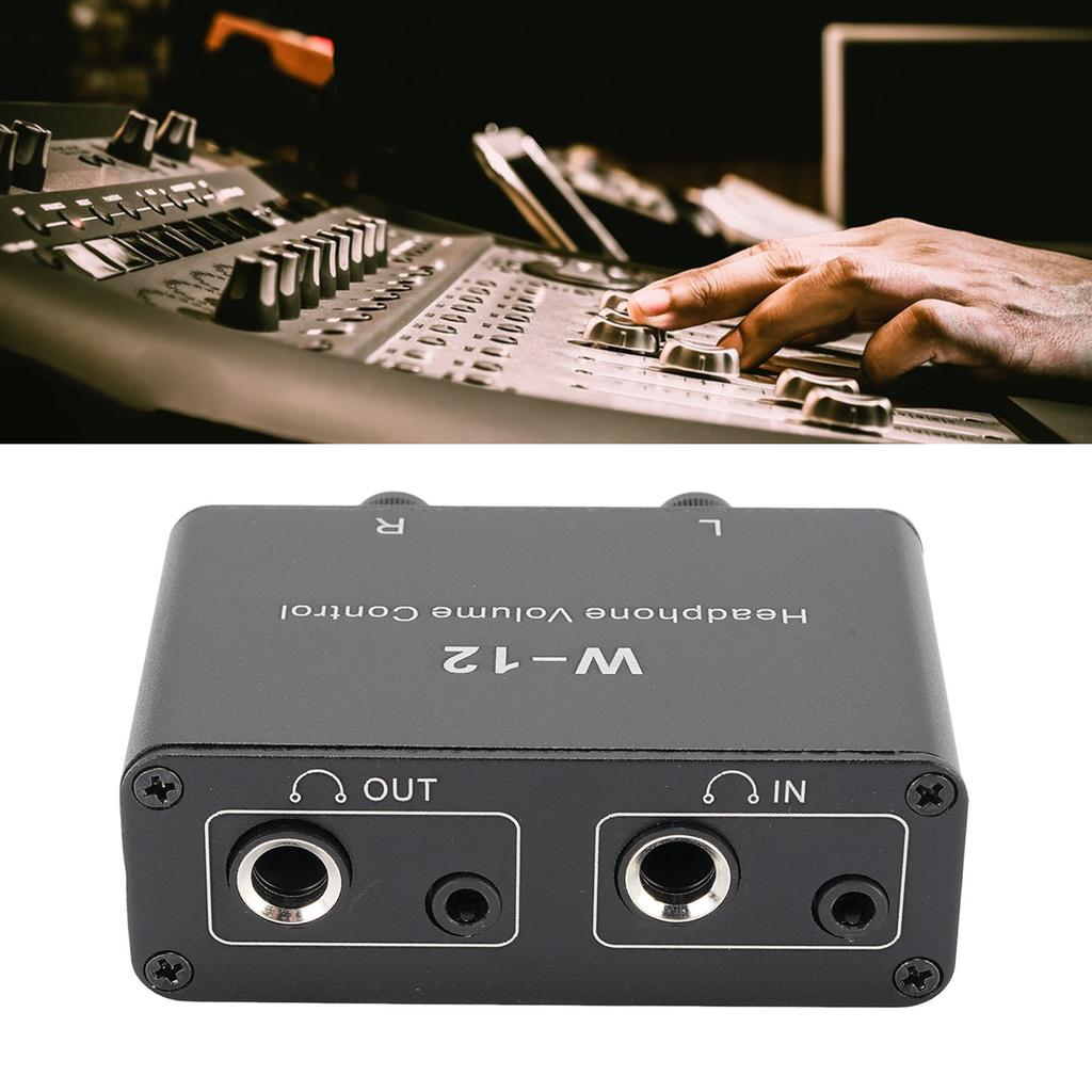 3.5mm 6.35mm Stereo Volume Controller, 1Celsius4 Inch 1Celsius8 Inch Volume Control Knob, Headphone Volume Attenuator for Guitar Studio Display Speake