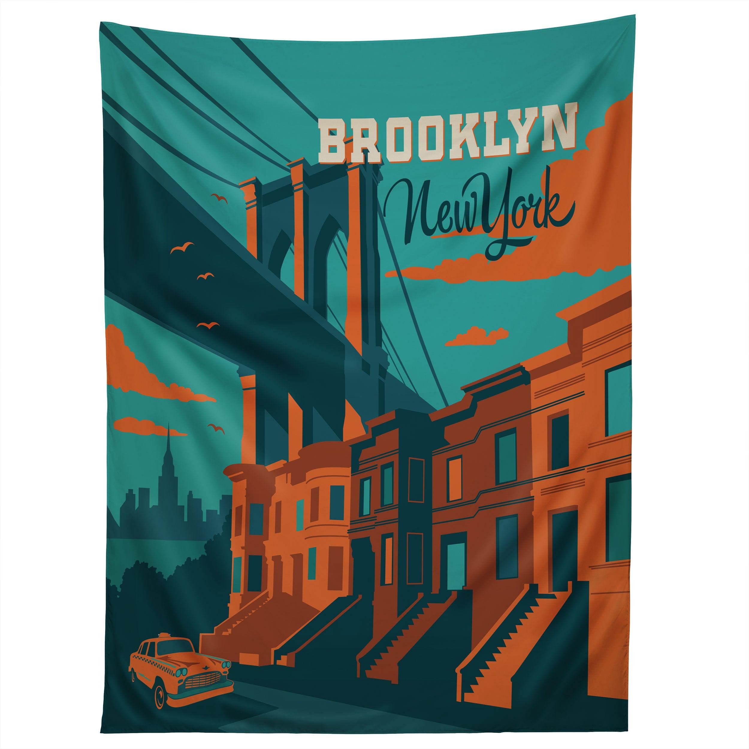 NYC BROOKLYN tapestry 75x100