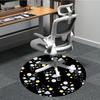 1pc Space Black Cats Office Round Area Rug, Indoor Mat Suitable For Office, Under Office Chairs Bedroom Living Room Home Decor, Room Deco
