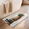 Cartoon Cactus Imitation Cashmere Rug Absorbent Non-Slip Bathroom Mat Bathtub Foot Mat Entrance Doormat Home Decor