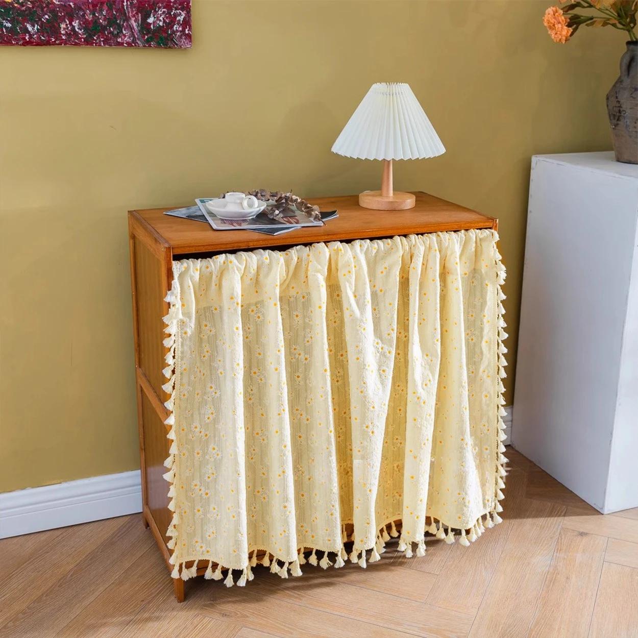 

Кухонная полудрапировка с красным вишневым маленьким окном для шкафа на веранде, гостиная, занавеска с кисточками, кухонные шторы Cortinas Para Cocina W107XH45CM 1PC