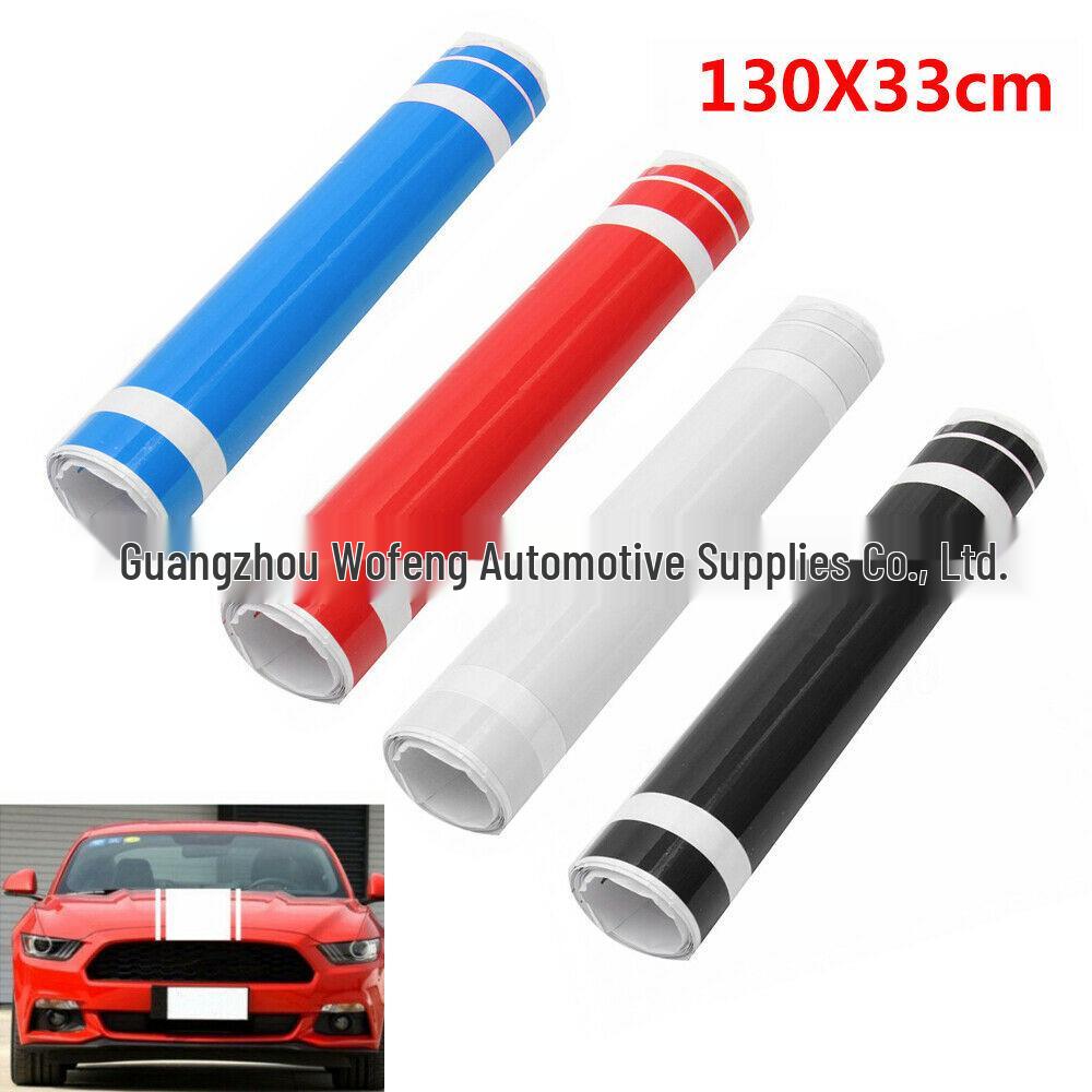 Naklejka na maskę Mustang Racing podwójny pas - D315 Naklejka winylowa