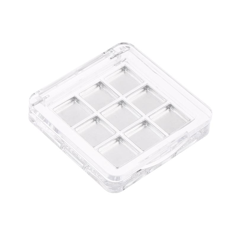 Paletă cu 9 Compartimente Goale pentru Fard de Pleoape, Recipient pentru Depozitarea Machiajului Ochilor, pentru Femei, Fete, Începători în Machiaj, Instrument DIY pentru Fard de Pleoape