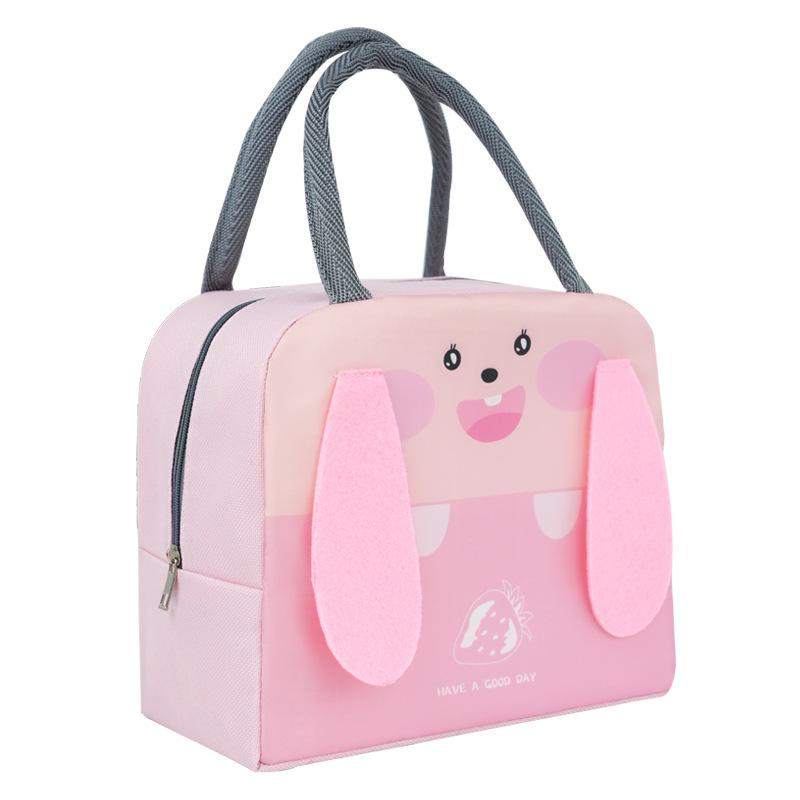 3D Cartoon Insulated Bento Lunch Bag with Thickened Aluminum Foil