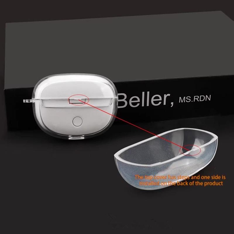 For Bose Ultra Open Earbuds Protective Case Transparent TPU Cover with Anti Lost Buckle