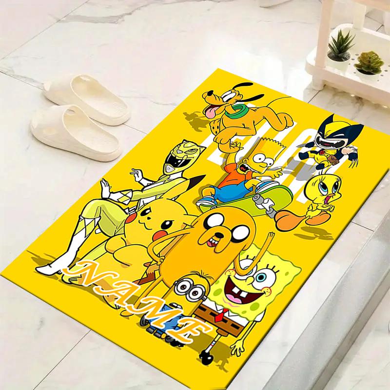 Custom 1Pc Pikachu Cyberpunk Artwork Rug Office Carpet Indoor Outdoor Entrance Doormat Nonslip Soft And Comfortable Living Room D2915212