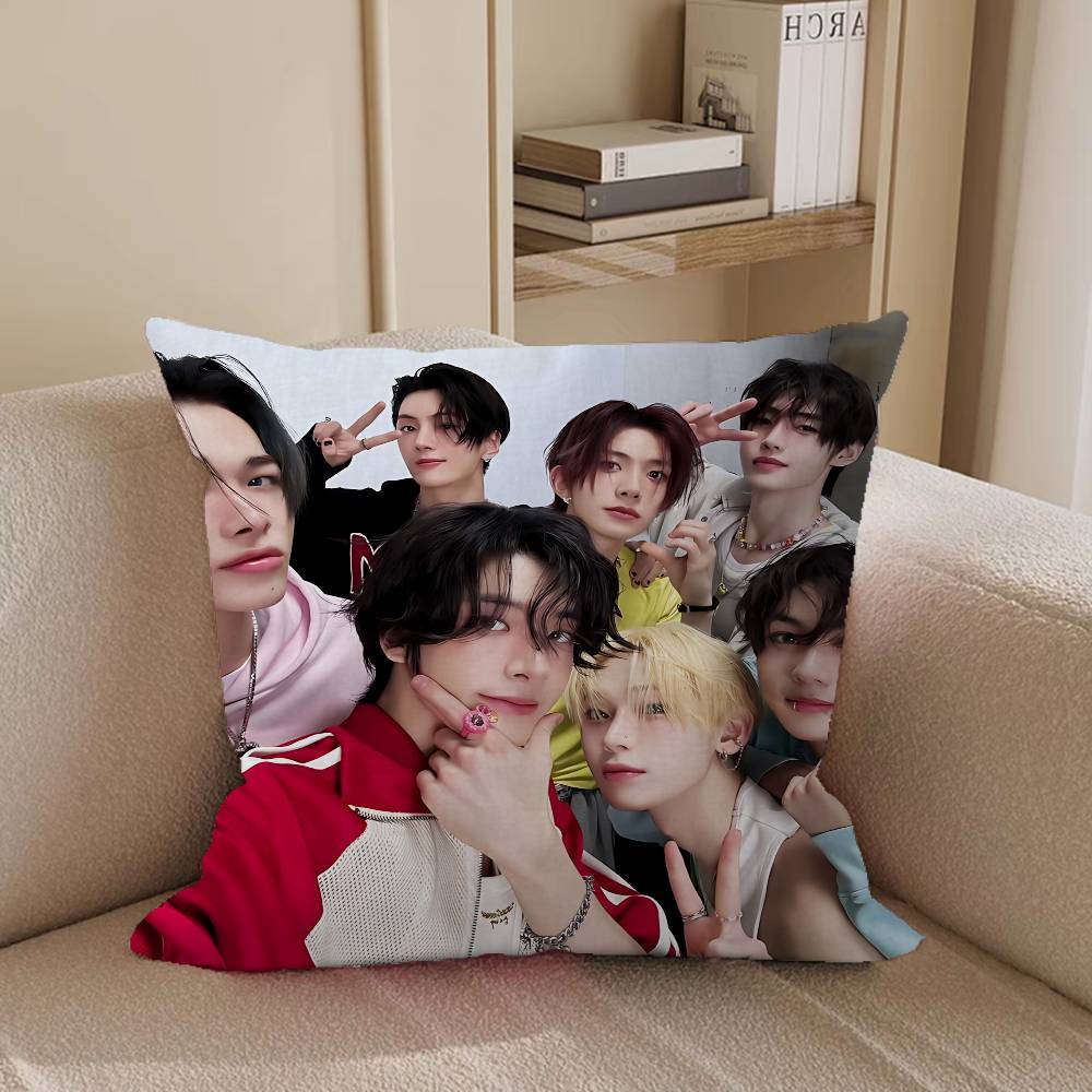 K-Korean Group E-ENHYPENS Наволочка Съемная Моющаяся Наволочка – Всесезонный Мягкий Лен 12x12Inch