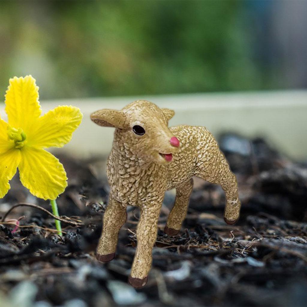 Sheep Animal Figurines, Simulation Zoo Farm for Kids Gift Home Desktop Decor