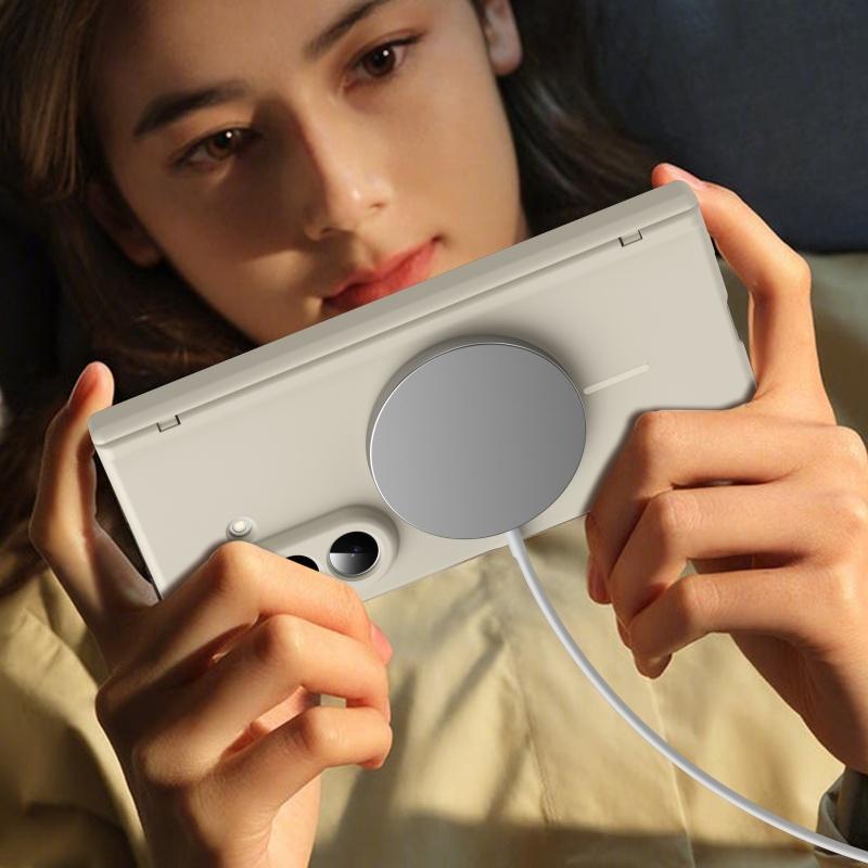 Business Skin Feel PC Hinge Protect Case for Samsung Galaxy Z Fold 8 Ultra 7 6 5 4 3 with Film Magnetic Wireless Charging Cover