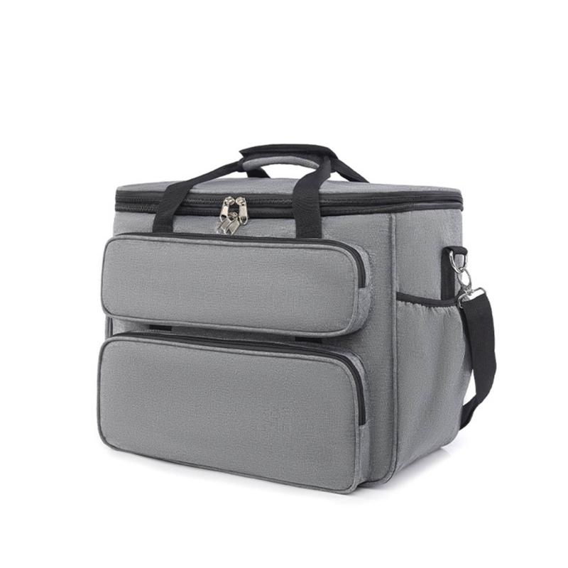 Practical Oxfords Fabric Sewing Accessories Case with Shoulder Strap Foldable Design For Handmade Craft Storage