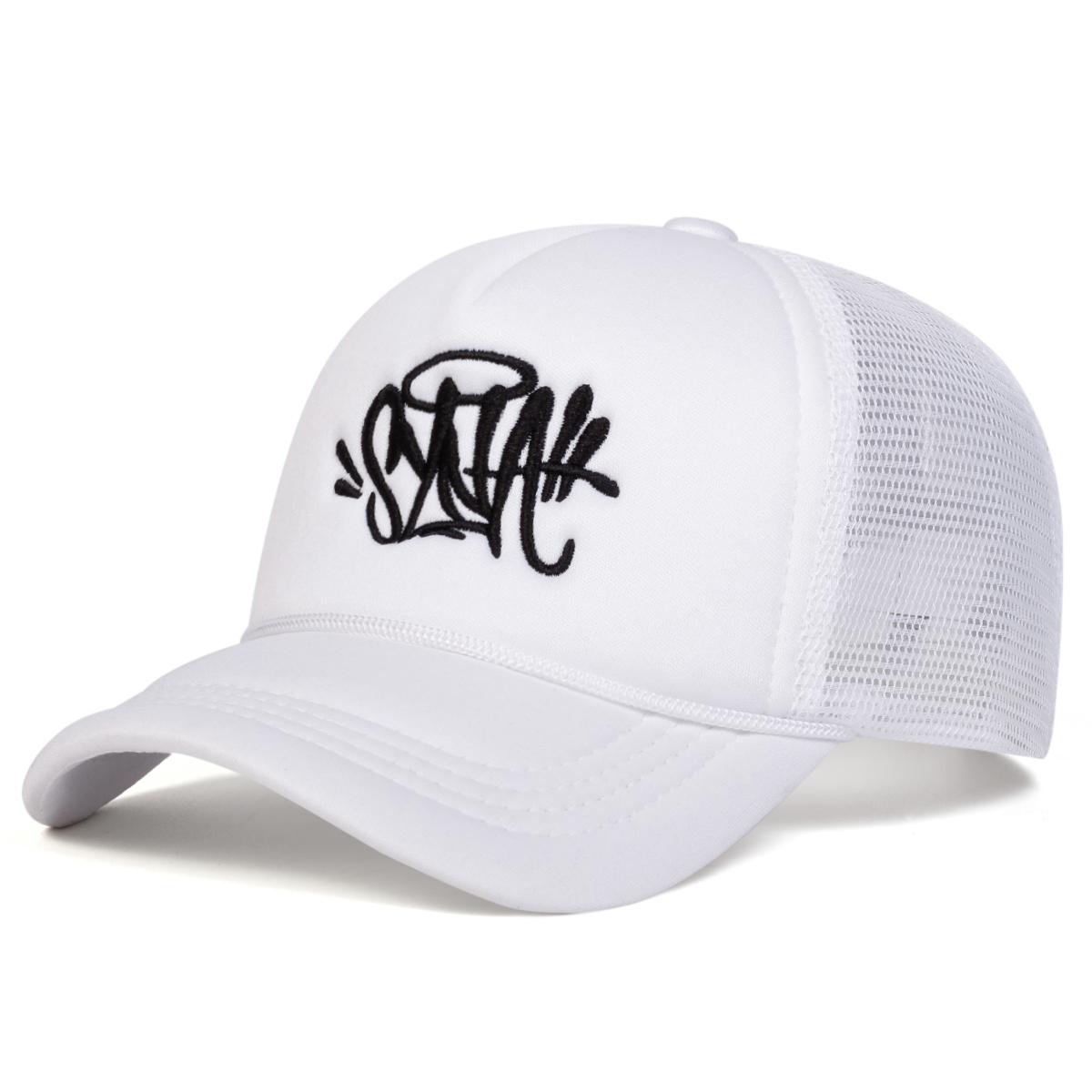 

Бейсбольные кепки SYNA с вышитыми буквами унисекс, регулируемые повседневные кепки для отдыха на весну и лето, солнцезащитные кепки белый