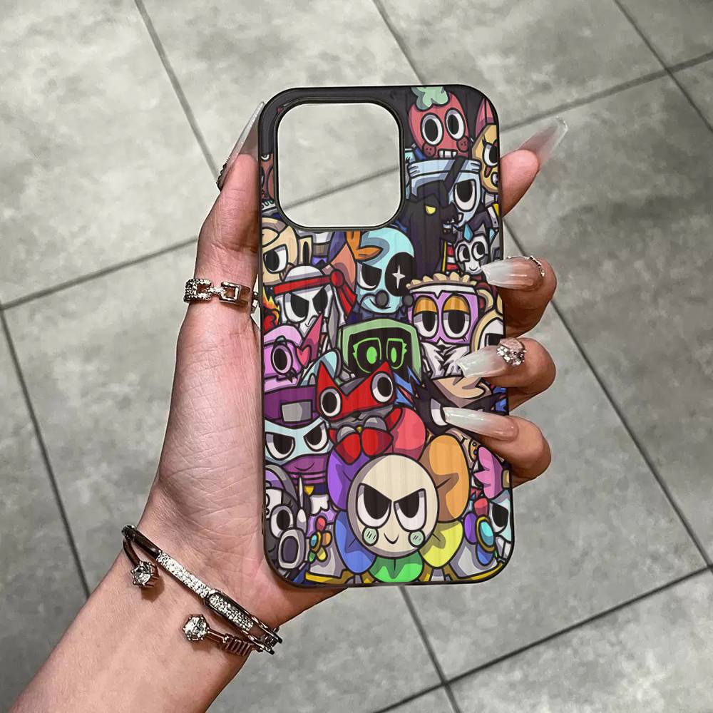 

Game D-Dandys World For IPhone 17 16 15 Plus Pro Max 12 14 Plus 11 13 Wave Corrugated Stripe Funda Phone Cover iPhone 11