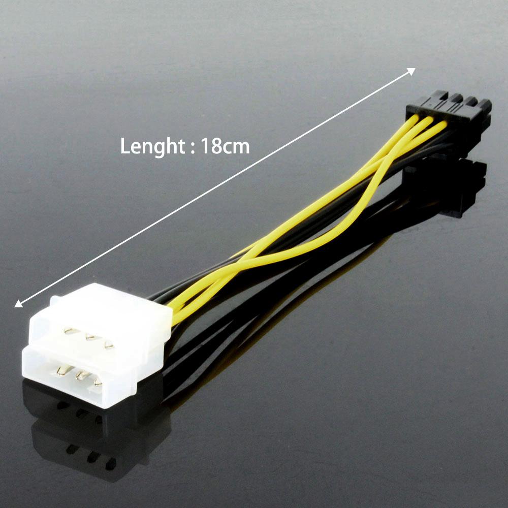 8Pin Male To Dual 4Pin Male Video Card Power Cord 8 Pin PCI Express To Dual 4 Pin Molex Graphics Card Power Cable