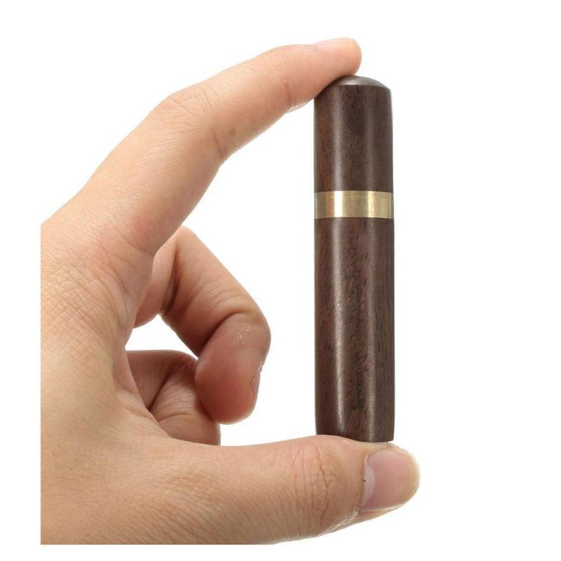 

Ведро для зубочисток из черного дерева, держатель для зубочисток, мини-коробка для пешего туризма, портативное ремесло, подарок ручной работы темно-коричневого