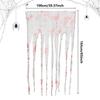 Irregular Frayed Torn Strip Scary Bloody Curtain Blood Splatter Gauze Door Hanging  Ghost Festival