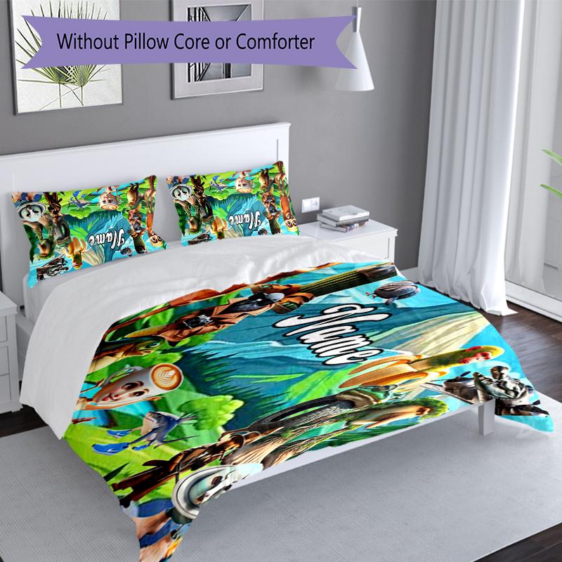 Set di 3 pezzi con Nome Personalizzato Animale Brainrot Italiano, Include 1 Copripiumino e 2 Federe, Arredo Camera da Letto per Tutte le Stagioni
