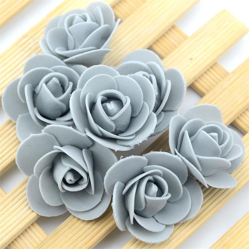 Simulated Foam Rose Flower DIY Bear Accessories for Weddings, 3.5cm Fake Flowers