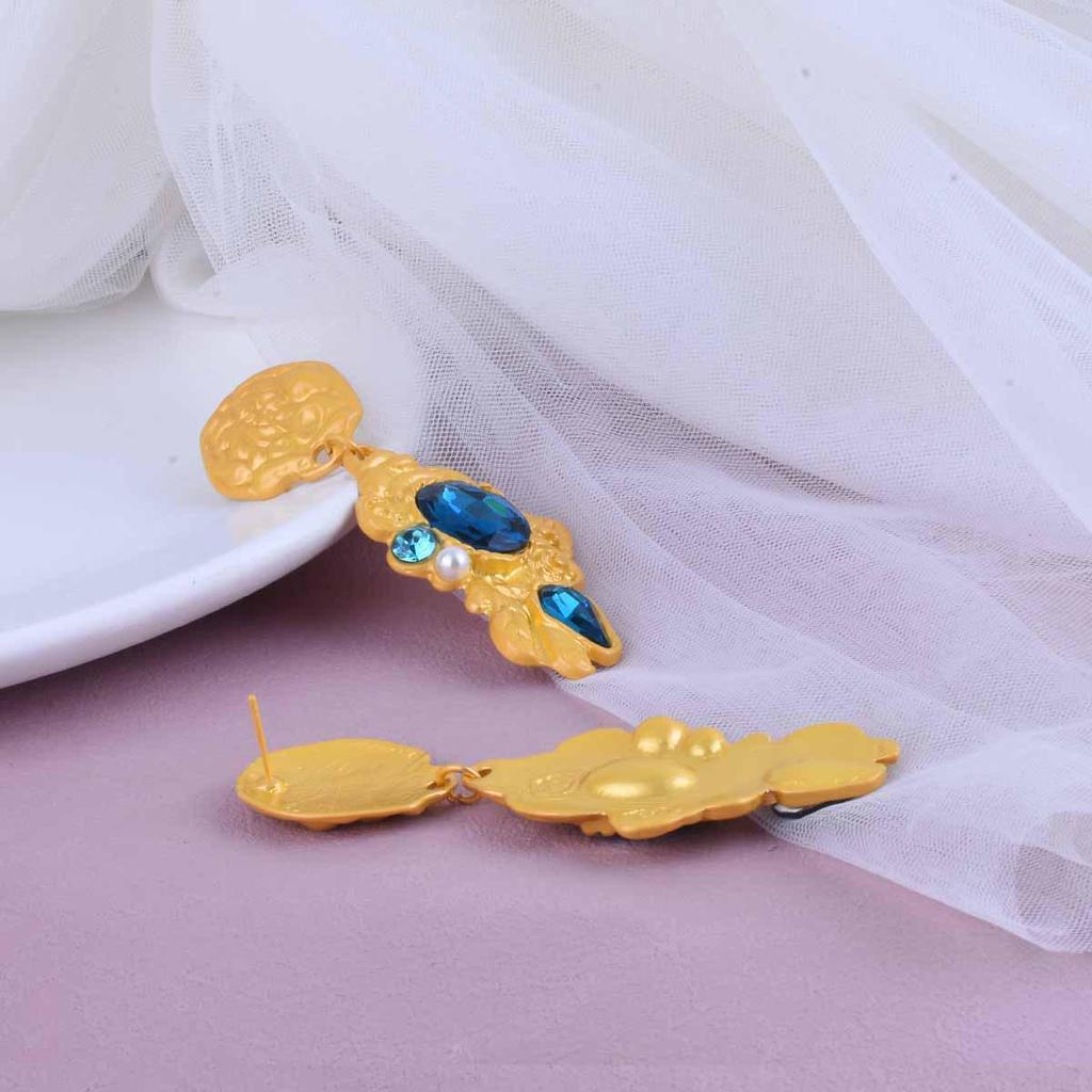 Vintage Medieval Palace-Style Luxury Earrings for Women