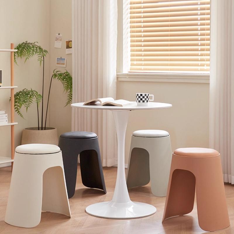 Modern Home Plastic Dining Chair Commercial Thickened Plastic Stool Soft Seat Restaurant Simple Chair