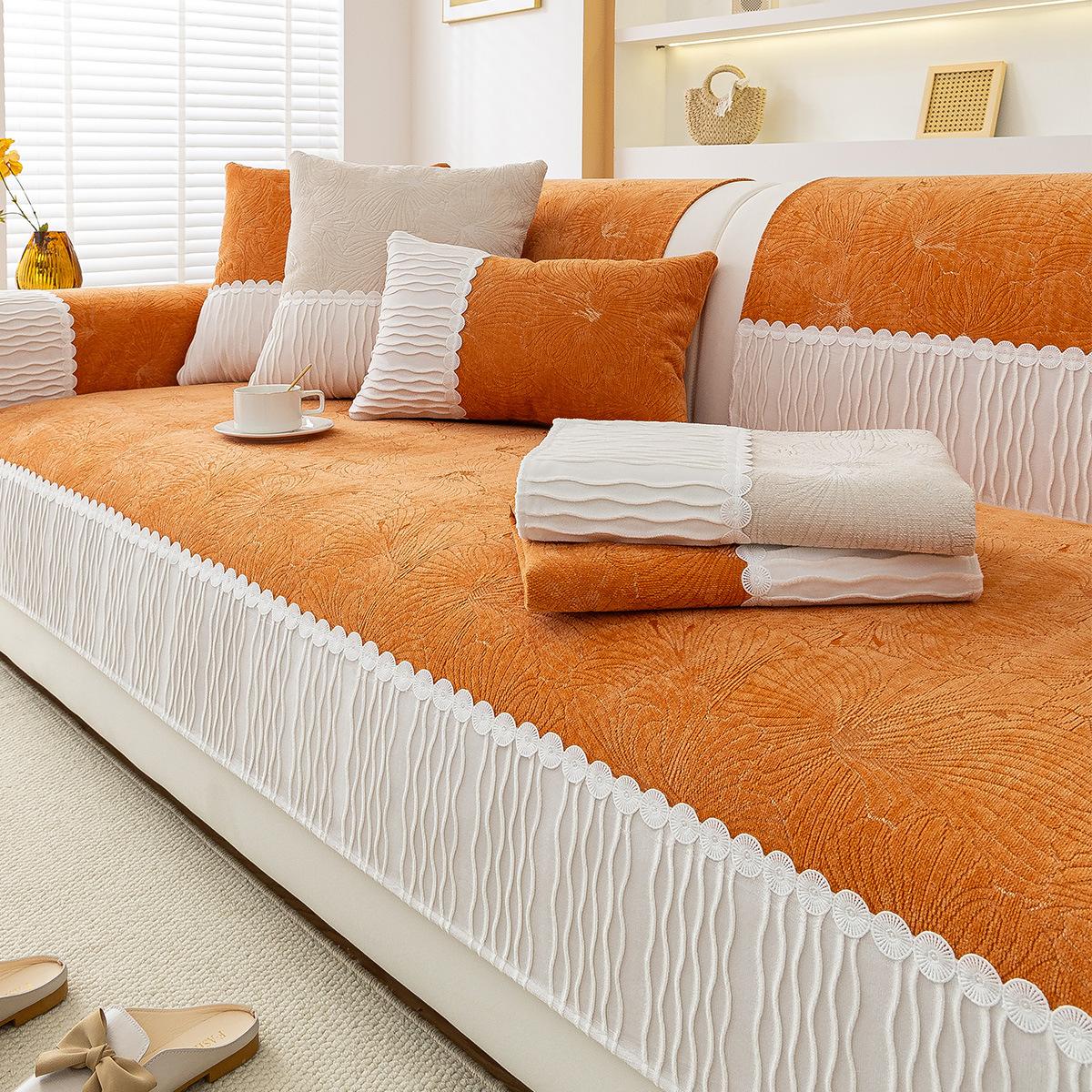 

Chenier Sofa Cushion, All-Season Non-Slip Seat Cushion, High-End French Cream Wind Sofa Cover, Backrest Cover 70*70cm