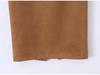 Women's Suede Bodycon Midi Skirt - Autumn/Winter Korean Retro Style