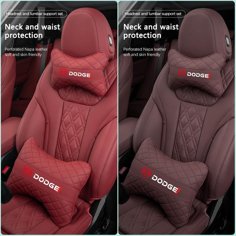 Dodge Autositz Nackenkissen Kopfstütze Lendenwirbelstütze Zubehör Für Dodge Challenger Charger Journey Ram Durango SRT Dart Journey U666