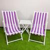 Pink Wooden Outdoor Lounge Chair for Beach, Balcony, Camping, and Garden