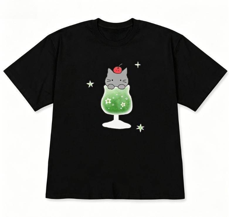 

Korean Kawaii Pink Bunny Graphic Tshirt Short Sleeve for Wome Unisex Cute Casual Versatile Black Crew Neck Tee Top Minimalist S