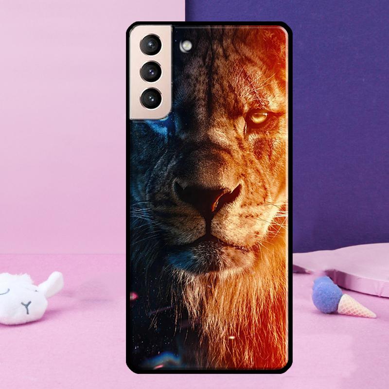 Lion Art Phone Case For Samsung Galaxy S25 Ultra S23 S20 S21 S22 S24 FE S9 S10 Plus S24 Ultra Cover