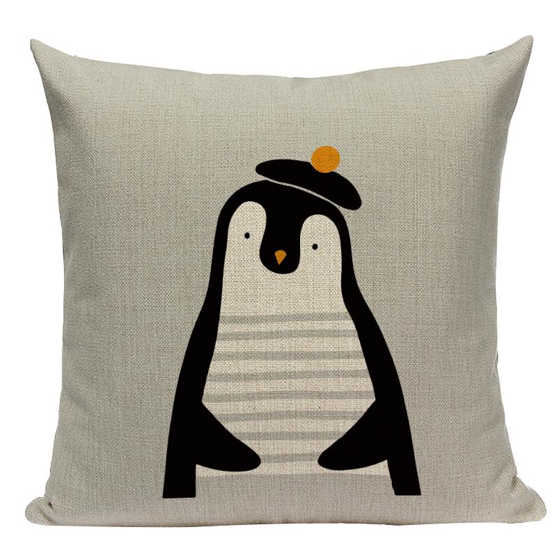 Satın alın Snowflakes Penguin Cushion Cover 45*45cm Snowman Sweetheart