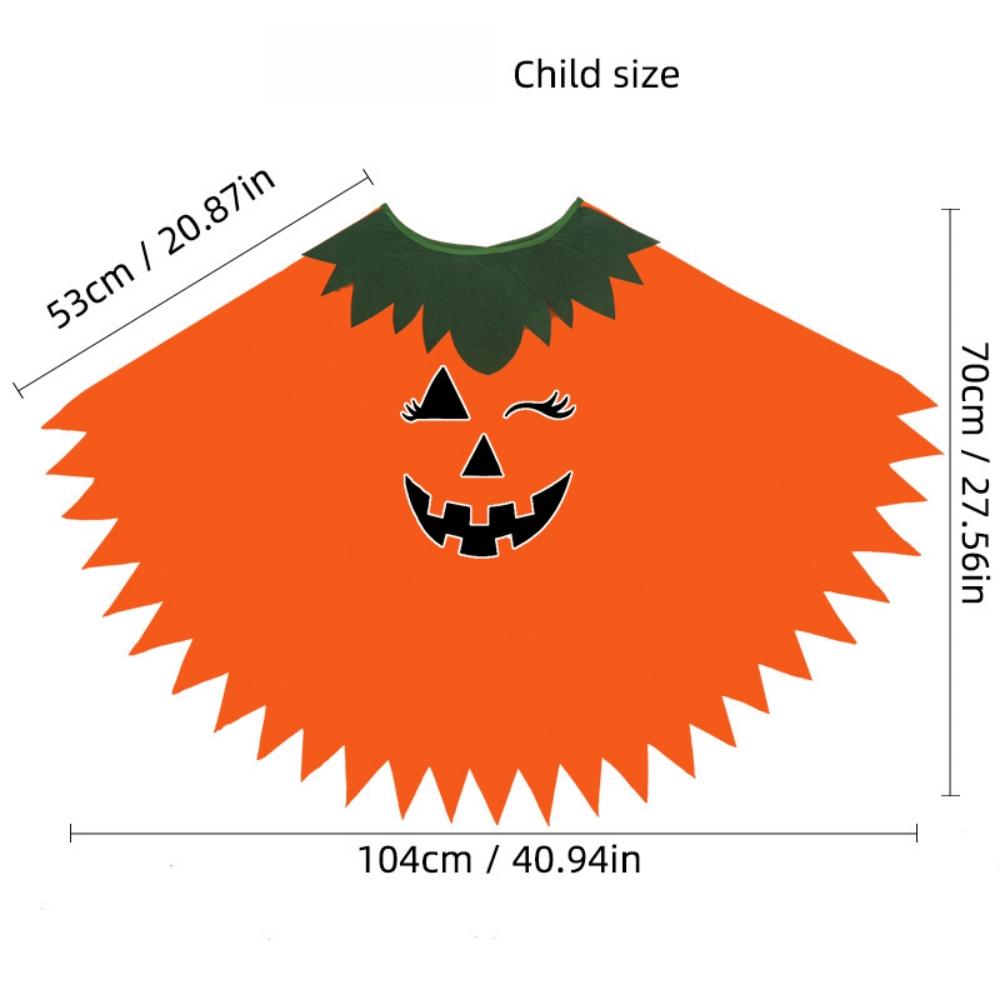 1 Pcs Halloween Party Adult Children Pumpkin Luminous Cloak for Halloween Day of The Dead Prank Horror Party Decoration Props