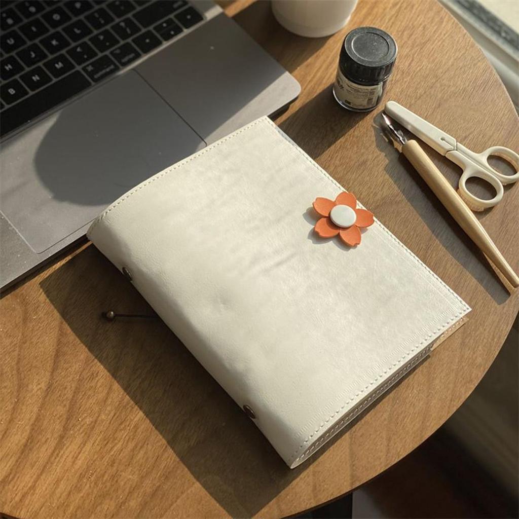 A5 travel diary, girls' leather notebook, student notebook, memo, 90 sheets, 180 pages, replaceable inner pages