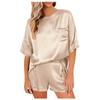 Women's Casual Color Pajamas Housewear Short Sleeved Shorts Loose Two-piece Suit