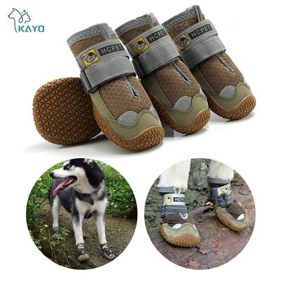 4pcs/set Pet Dog Shoes Reflective Waterproof Dog Boots Warm Snow Rain Pets Booties Anti-slip Socks Footwear For Medium Large Dog