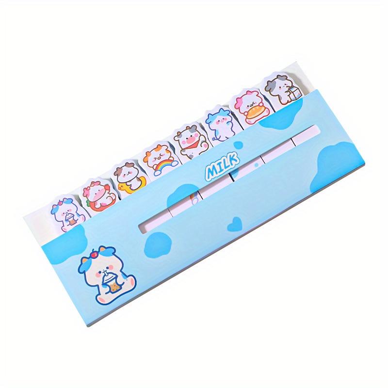2PCS/ set of cartoon animal row station post-it notes, cute ins girl heart index stickers, learning memos N sticky notes