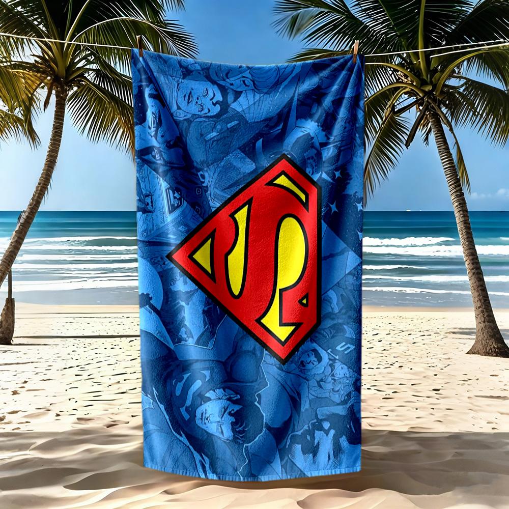 Superman Beach Towel High Absorbency & Quick-Dry Comfortable Lightweight
