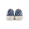 MLB Playball Vintage Floral Thick Sole Washed Denim Non-Slip Wear-Resistant Breathable Low-Top Canvas Shoes Unisex Sneaker Dark-Blue 32SHPM111-50N