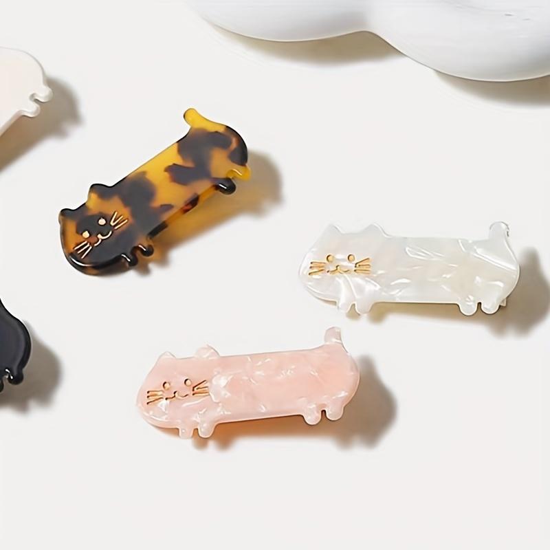 1PC women's cute cat hairpin, banghai edge clip, cute short-legged cat temperament, duckbill clip, fresh hair accessories