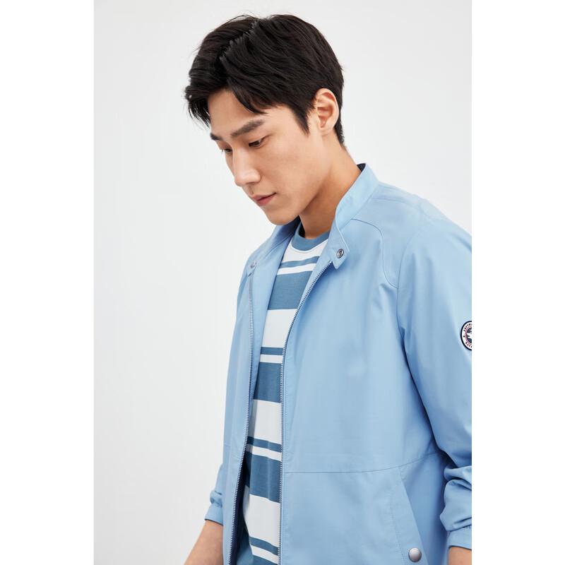 SEPTWOLVES Men's Tencel Blend Stand Collar Casual Jacket