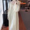 Pan Schnalle Hohlhaken Blume Lange Strickjacke Sommer Sanfter Stil Temperament Sonnenschutz Dünne Lockere Strickjacke