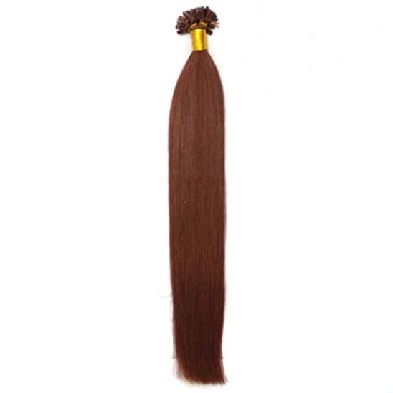 ALISY Human Hair NAIL U TIP Tip Remy Hair Colored Wig Set Extensions, Extensions, Extensions, 50-Piece (16-inch, 33#)