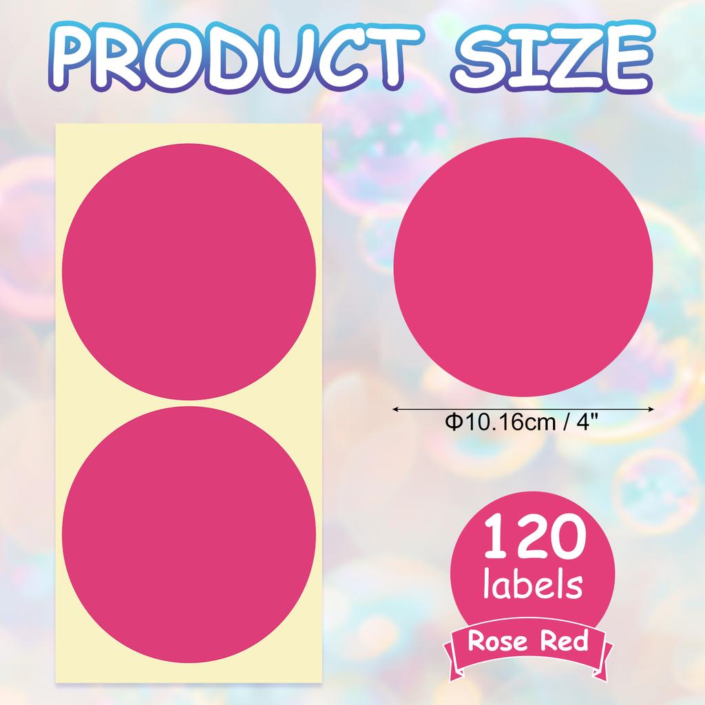 30/60Sheet Colored Dot Stickers Labels 4Inch Circle Price Sticker Self Adhesive Circle Tags Coding Labels for Organizing Sealing
